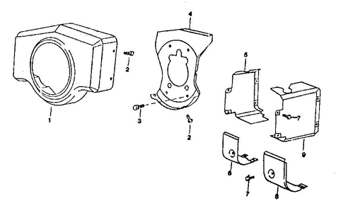 Muffler, Air Guide And Housing Group Diagram and Parts List for 422400-422499 1209-01 Briggs and Stratton Engine